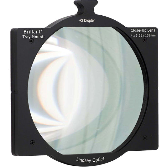 Lindsey Optics 4 x 5.65" +2 Diopter Brilliant Tray Mount Close-Up Lens