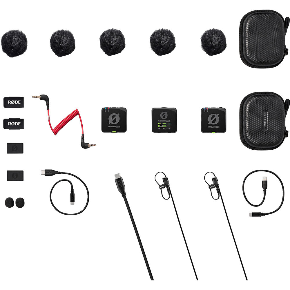 Røde Wireless Pro Trådløst mikrofonsystem. 2 x TX/1 x RX